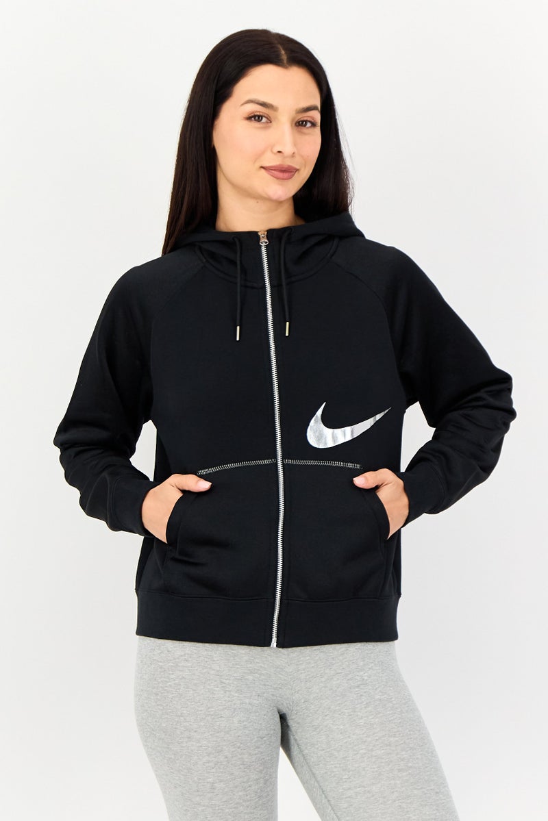 Nike Women Loose Fit Long Sleeve Outdoor Hoodie, Black - Image 1